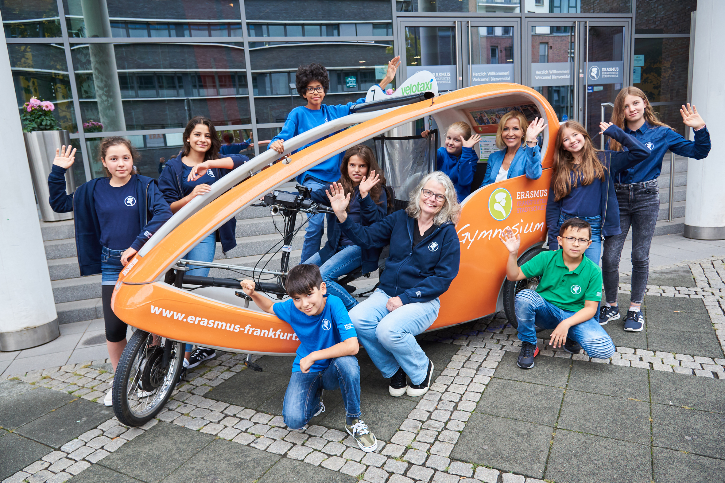 Gruppenfoto – Erasmus Frankfurter Stadtschule – ganztags und trilingual